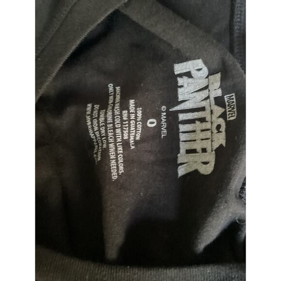 Black Panther Marvel Womens T-Shirt Black Purple Crew Neck 100% Cotton Size 0 - Picture 5 of 9